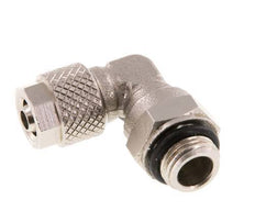 6x4 & G1/8'' Vernickelter Messing Winkel Aufsteckfitting mit Außengewinde NBR Drehbar [2 Stück]