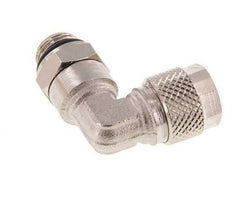 8x6 & G1/8'' Vernickelter Messing Winkel Aufsteckfitting mit Außengewinde NBR Drehbar [2 Stück]