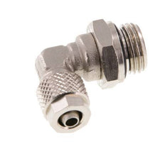 6x4 & G1/4'' Vernickelter Messing Winkel Aufsteckfitting mit Außengewinde NBR Drehbar [2 Stück]