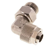 10x8 & G1/4'' Vernickelter Messing Winkel Aufsteckfitting mit Außengewinde NBR Drehbar [2 Stück]