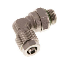 6x4 & G1/8'' Vernickelter Messing Winkel Aufsteckfitting mit Außengewinde FKM Drehbar [2 Stück]