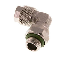 6x4 & G1/8'' Vernickelter Messing Winkel Aufsteckfitting mit Außengewinde FKM Drehbar [2 Stück]