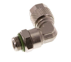 8x6 & G1/8'' Vernickelter Messing Winkel Aufsteckfitting mit Außengewinde FKM Drehbar [2 Stück]