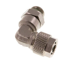 8x6 & G1/8'' Vernickelter Messing Winkel Aufsteckfitting mit Außengewinde FKM Drehbar [2 Stück]