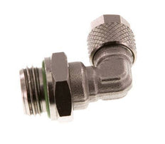 6x4 & G1/4'' Vernickelter Messing Winkel Aufsteckfitting mit Außengewinde FKM Drehbar [2 Stück]