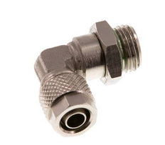 8x6 & G1/4'' Vernickelter Messing Winkel Aufsteckfitting mit Außengewinde FKM Drehbar [2 Stück]