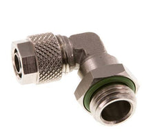 8x6 & G1/4'' Vernickelter Messing Winkel Aufsteckfitting mit Außengewinde FKM Drehbar [2 Stück]