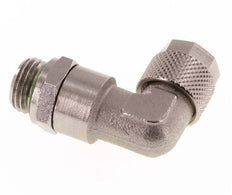 10x8 & G1/4'' Vernickelter Messing Winkel Aufsteckfitting mit Außengewinde FKM Drehbar