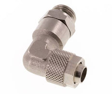 10x8 & G1/4'' Vernickelter Messing Winkel Aufsteckfitting mit Außengewinde FKM Drehbar