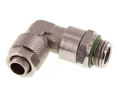 10x8 & G1/4'' Vernickelter Messing Winkel Aufsteckfitting mit Außengewinde FKM Drehbar