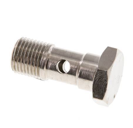 1-Wege-Banjo-Bolzen aus vernickeltem Messing mit G1/8'' Außengewinde L22,5mm [5 Stück]