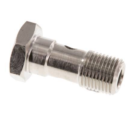 1-Wege-Banjo-Bolzen aus vernickeltem Messing mit G1/8'' Außengewinde L22,5mm [5 Stück]