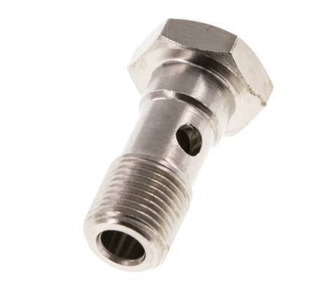 1-Wege-Banjo-Bolzen aus vernickeltem Messing mit G1/8'' Außengewinde L22,5mm [5 Stück]