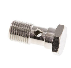 1-Wege-Banjo-Bolzen aus Messing vernickelt mit G1/4'' Außengewinde L28mm [2 Stück]