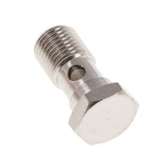 1-Wege-Banjo-Bolzen aus Messing vernickelt mit G1/4'' Außengewinde L28mm [2 Stück]