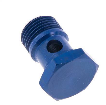 1-way Aluminum Banjo Bolt with G3/8'' Male Threads L25mm [2 Pieces]