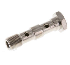 2-Wege-Banjo-Bolzen aus vernickeltem Messing mit G1/8'' Außengewinde L40,5mm [5 Stück]