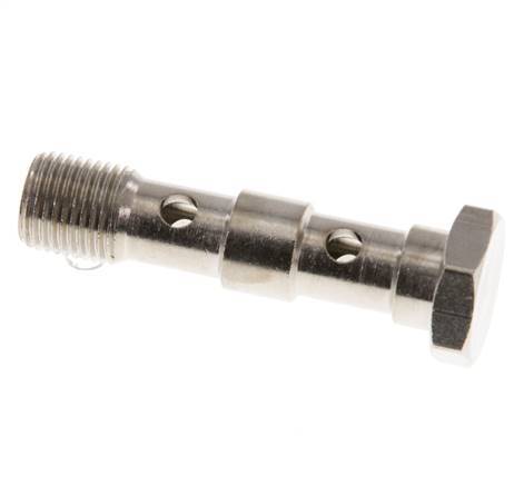 2-Wege-Banjo-Bolzen aus vernickeltem Messing mit G1/8'' Außengewinde L40,5mm [5 Stück]