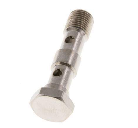 2-Wege-Banjo-Bolzen aus vernickeltem Messing mit G1/8'' Außengewinde L40,5mm [5 Stück]