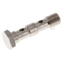 2-Wege-Banjo-Bolzen aus vernickeltem Messing mit G1/8'' Außengewinde L40,5mm [5 Stück]