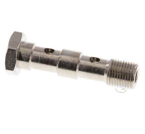 2-Wege-Banjo-Bolzen aus vernickeltem Messing mit G1/8'' Außengewinde L40,5mm [5 Stück]