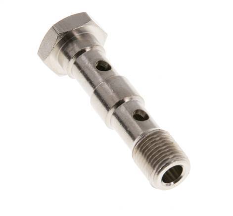 2-Wege-Banjo-Bolzen aus vernickeltem Messing mit G1/8'' Außengewinde L40,5mm [5 Stück]