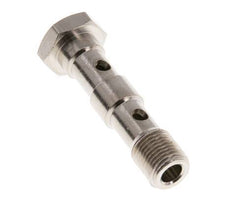 2-Wege-Banjo-Bolzen aus vernickeltem Messing mit G1/8'' Außengewinde L40,5mm [5 Stück]