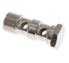 2-way nickel-plated Brass Banjo Bolt with G3/8'' Male Threads L42mm [2 Pieces]