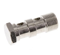 2-way nickel-plated Brass Banjo Bolt with G3/8'' Male Threads L42mm [2 Pieces]