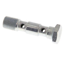 2-way zinc plated Steel Banjo Bolt with G1/8'' Male Threads L40mm [2 Pieces]