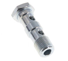 2-Wege-Hohlschraube aus verzinktem Stahl mit G1/4''-Außengewinde L41,5mm [2 Stück]