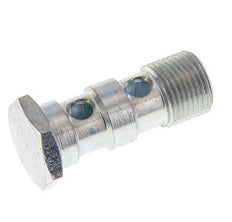 2-Wege-Hohlschraube aus verzinktem Stahl mit G3/8''-Außengewinde L43mm