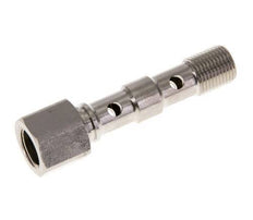 2-way nickel-plated Brass Banjo Bolt with G1/8'' Male and Female Threads L40.5mm [2 Pieces]