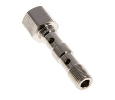 2-Wege-Banjo-Bolzen aus vernickeltem Messing mit G1/8'' Außen- und Innengewinde L40,5mm [2 Stück]