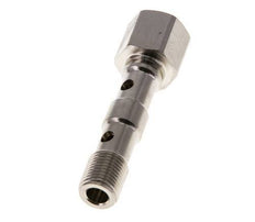 2-Wege-Banjo-Bolzen aus vernickeltem Messing mit G1/8'' Außen- und Innengewinde L40,5mm [2 Stück]