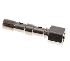 2-Wege-Banjo-Bolzen aus vernickeltem Messing mit G1/8'' Außen- und Innengewinde L40,5mm [2 Stück]