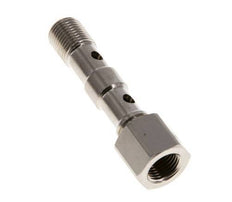 2-Wege-Banjo-Bolzen aus vernickeltem Messing mit G1/8'' Außen- und Innengewinde L40,5mm [2 Stück]