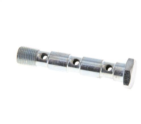 3-fach verzinkte Stahlhohlschraube mit G1/8'' Außengewinde L55mm [2 Stück]