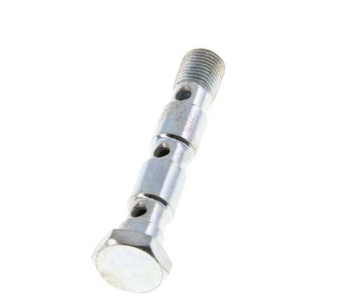 3-fach verzinkte Stahlhohlschraube mit G1/8'' Außengewinde L55mm [2 Stück]