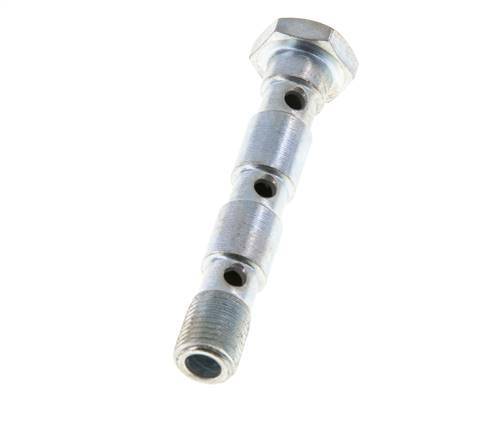3-fach verzinkte Stahlhohlschraube mit G1/8'' Außengewinde L55mm [2 Stück]