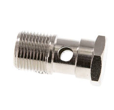 1-Wege-Banjo-Bolzen aus Messing vernickelt mit G3/8'' Außengewinde L32mm [2 Stück]