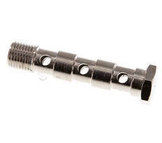 3-Wege-Banjo-schraube aus Messing vernickelt mit G1/4'' Außengewinde L67mm [2 Stück]