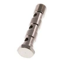 3-Wege-Banjo-schraube aus Messing vernickelt mit G1/4'' Außengewinde L67mm [2 Stück]