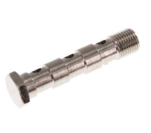 3-Wege-Banjo-schraube aus Messing vernickelt mit G1/4'' Außengewinde L67mm [2 Stück]