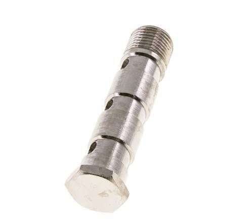 3-Wege-Banjo-Bolzen aus vernickeltem Messing mit G1/2''-Außengewinde L89mm