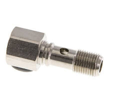 1-Wege-Banjo-schraube aus Messing vernickelt mit G1/8'' Außen- und Innengewinde L24mm [2 Stück]