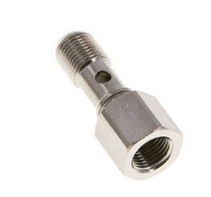 1-Wege-Banjo-schraube aus Messing vernickelt mit G1/8'' Außen- und Innengewinde L24mm [2 Stück]