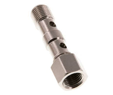 2-Wege-Banjo-Bolzen aus vernickeltem Messing mit G1/4'' Außen- und Innengewinde L46.7mm [2 Stück]