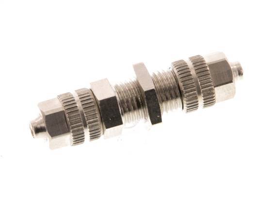 4.3x3 Vernickelte Messing Gerade Aufsteckverschraubung Schott [2 Stück]