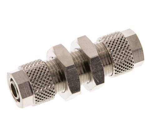 8x6 Vernickelte Messing Gerade Aufsteckverschraubung Schott [2 Stück]